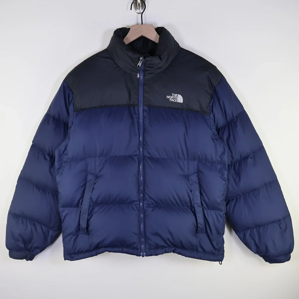 2009 The North Face Nuptse 700 Puffer Jacket Medium Black Navy Blue Down